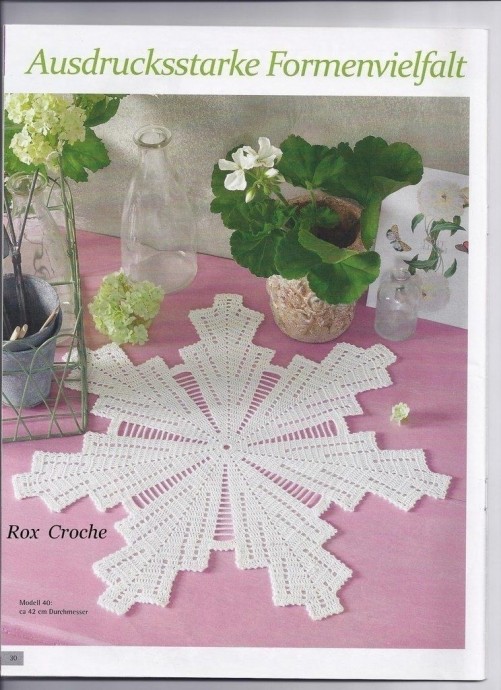 Оригинальная салфетка крючком