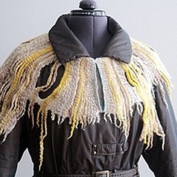 Пелерина валяная из фактурной пряжи: часть 2