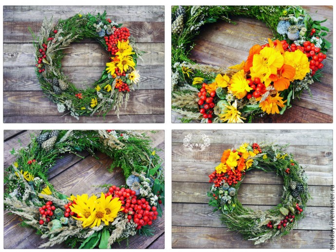 ​Создаем интерьерную композицию "Праздничный веночек": часть 3