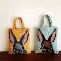 ​Вяжем сумку с зайцами