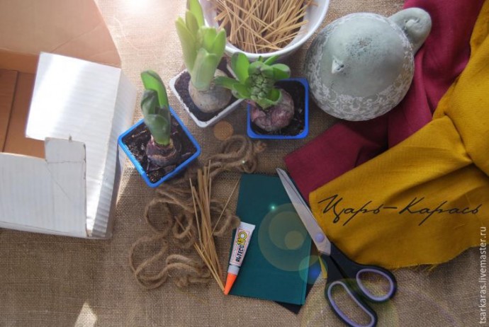 Кашпо в стиле рустик из старой коробки: часть 1 Кашпо в стиле рустик из старой коробки: часть 1