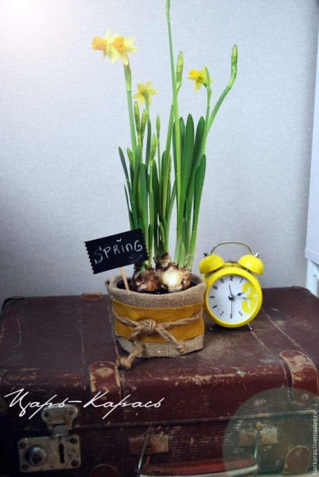 ​Кашпо в стиле рустик из старой коробки: часть 2