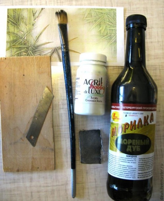 ​Состаренный фон под вживление лазерной распечатки: мастер-класс, часть 1