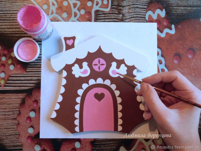 Создаём ключницу "Пряничный домик": часть 1
