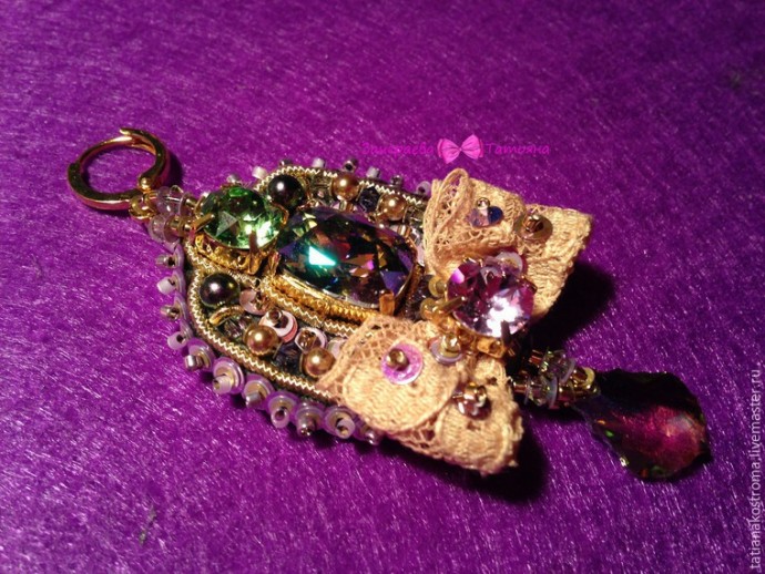 Создаём романтичные серёжки: часть 5