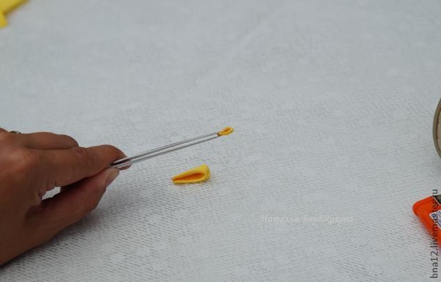 Узкий лепесток в технике канзаши: часть 3