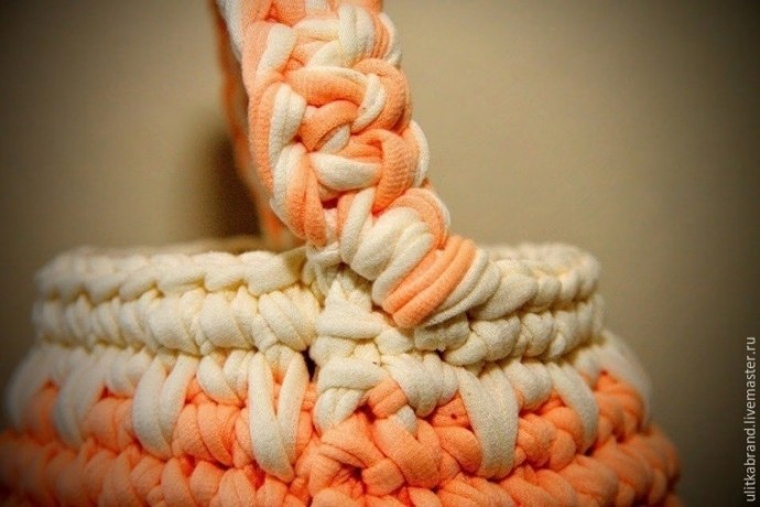 Вяжем крючком корзинку из трикотажной пряжи