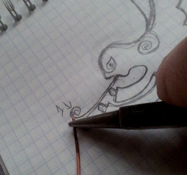 ​Делаем из медной проволоки ангела с трубой: часть 1