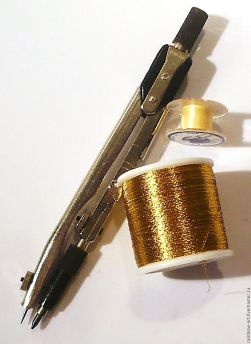 Серьги с вышивкой бисером "Жар-птица": часть 1