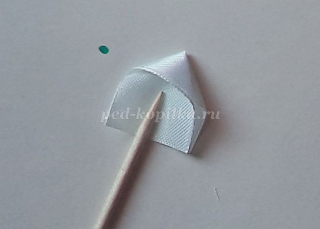 Лента в косу в технике цумами канзаши: мастер-класс, часть 1