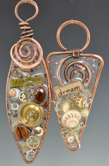 ​Украшения из проволоки и эпоксидной смолы