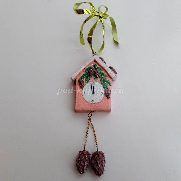 Ёлочная игрушка "Тик-так ходики из опилок": часть 3 Ёлочная игрушка "Тик-так ходики из опилок": часть 3