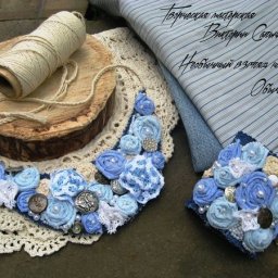 Мастерим текстильное колье в стиле бохо