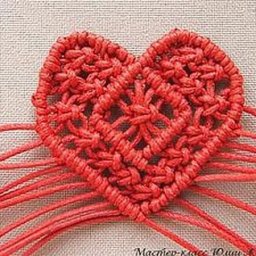 ​Плетёное сердечко в технике макраме: часть 2
