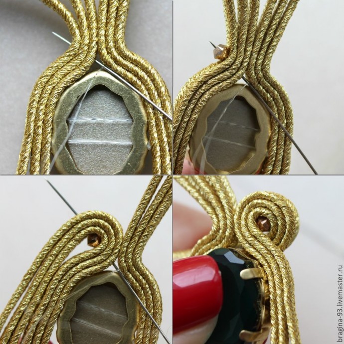 ​Создаем брошь из сутажа и кристаллов Swarovski: часть 1