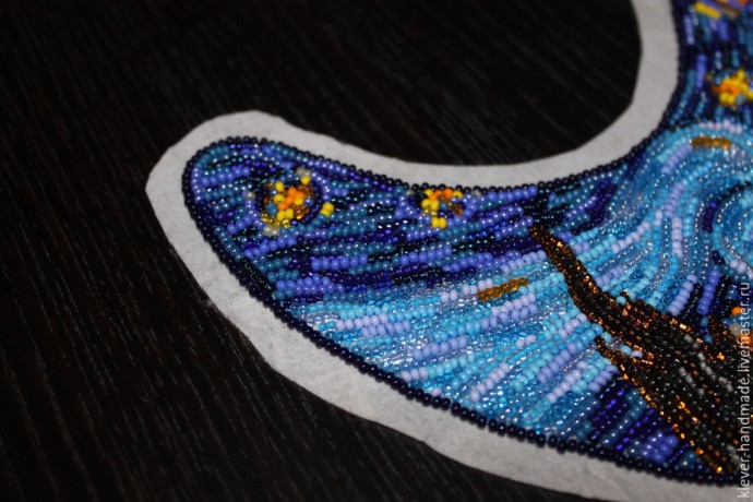 ​Создаем колье из бисера "Звездная Ночь": часть 4