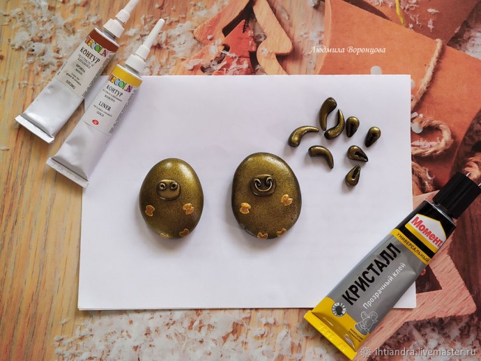 Создаём ключницу "Бычки и дерево изобилия": часть 2