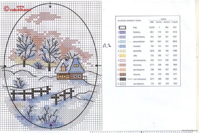 ​Вышиваем зимние картины: часть 2