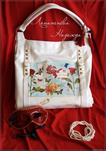 ​Декупаж на сумке или подарок для себя любимой: часть 2