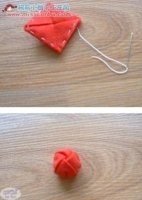 ​Объёмный цветок из ткани