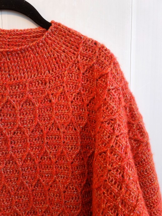 Красивый узор с ромбами для спиц