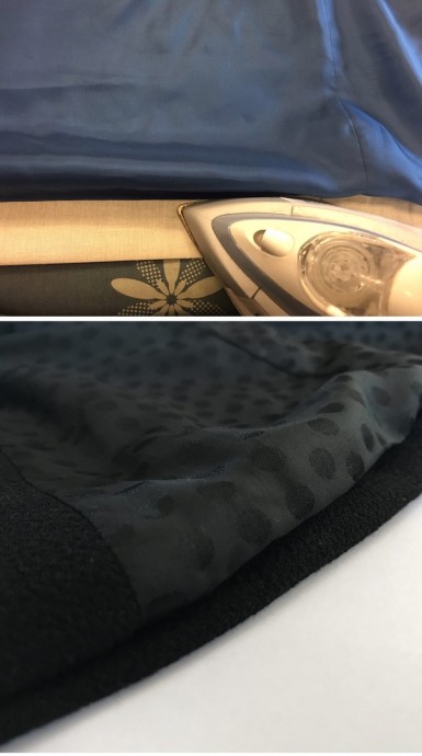 Обработка низа изделия на подкладке Обработка низа изделия на подкладке