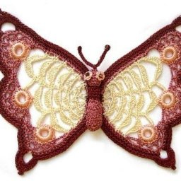Вяжем бабочку и стрекозу