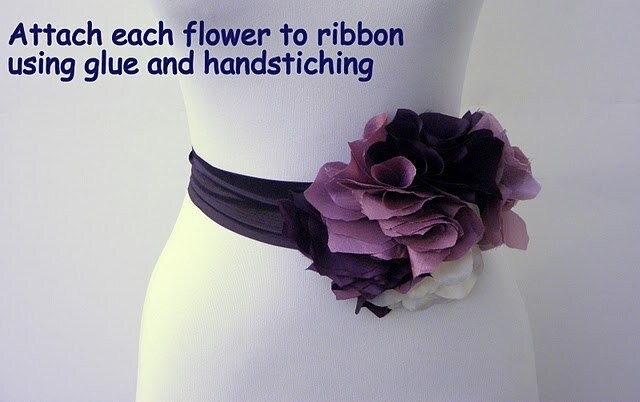 Праздничный пояс с цветами