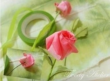 Розы в технике оригами