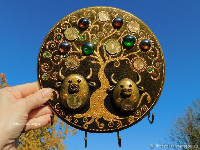 Создаём ключницу "Бычки и дерево изобилия": часть 3 Создаём ключницу "Бычки и дерево изобилия": часть 3