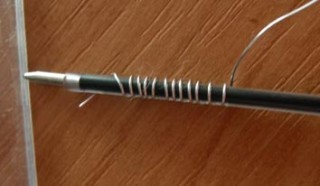 ​Цветок из проволоки и ниток мулине в технике ганутель: часть 1