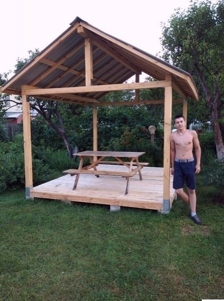 ​Деревянная беседка своими руками