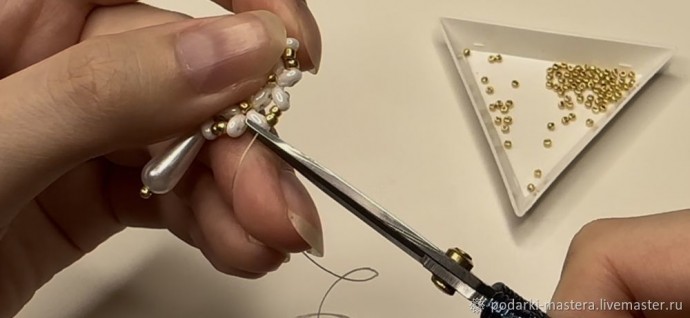 Комплект украшений из бисера twin с двумя отверстиями