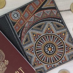 Точечная роспись обложки на паспорт: часть 1