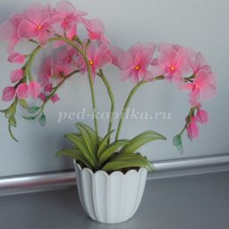 Орхидея из капрона и проволоки: часть 1