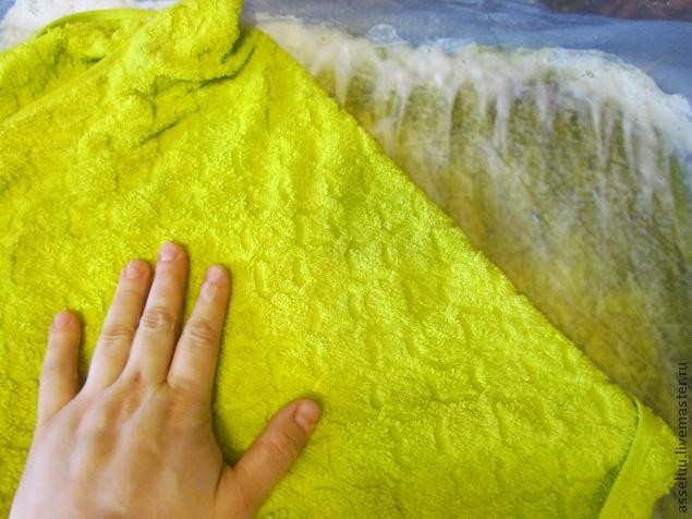 Валяние шарфа в технике нунофелтинг: часть 2