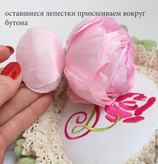 ​Роза из тафты "100 лепестков": мастер-класс, часть 3