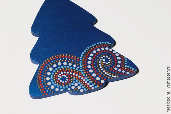 Мастер-класс по точечной росписи новогодних подвесок: часть 3