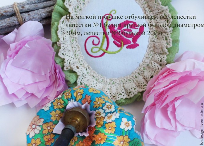 Роза из тафты "100 лепестков": мастер-класс, часть 1