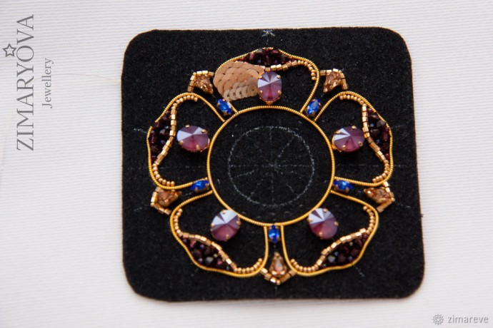 Мастерим брошь-цветок "Flower of the Universe": часть 1