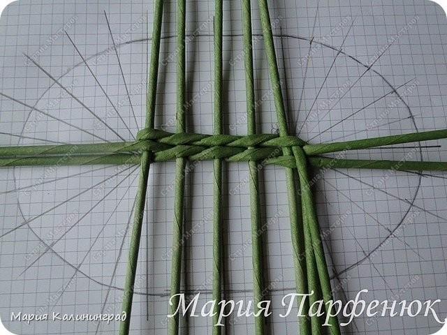 ​Плетение из газетных трубочек