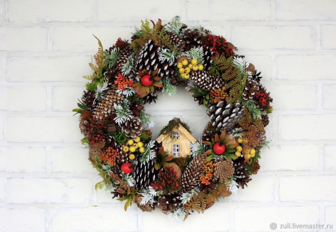Создаём рождественский венок: часть 1