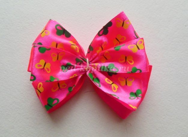 Бантики из атласной ленты: часть 3