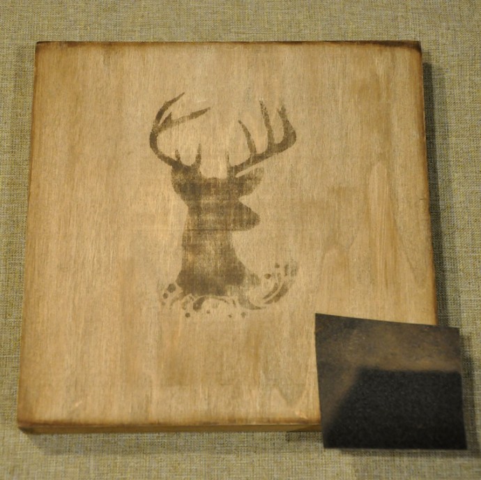 Декор шкатулки с двойной крышкой "Золотой волшебный лес": часть 4