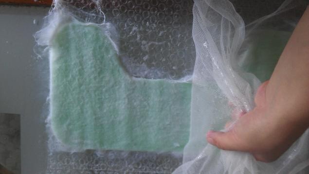 Валяные пинетки для новорождённого: часть 1