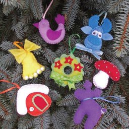 Шьем елочные игрушки из фетра