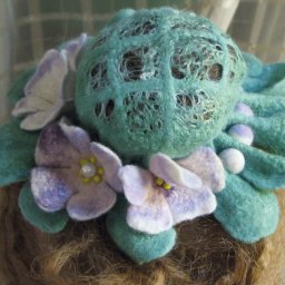 Валяем сеточку с фиалками: часть 1