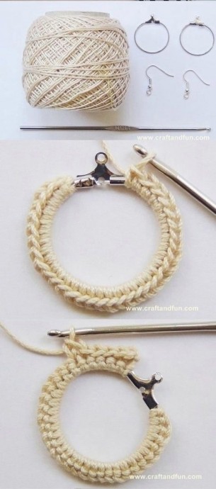 Вяжем крючком сережки Вяжем крючком сережки