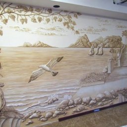 Каменная роспись с эффектом 3D