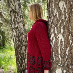 ​Кардиган с мотивами-мандалами